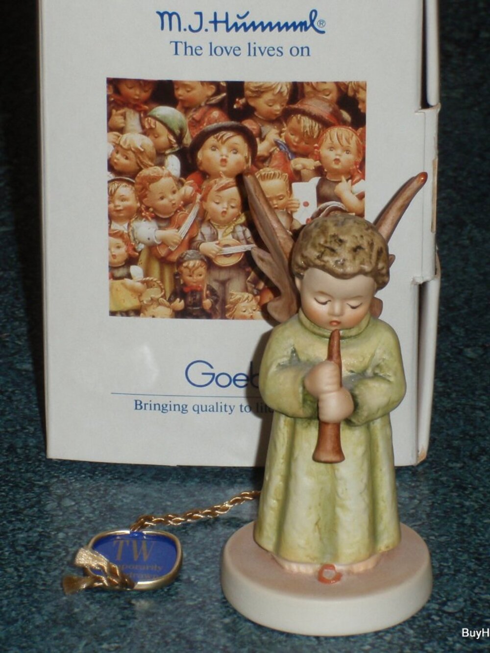"Festival Harmony" Goebel Hummel Figurine Angel With Flute #173 4/0 TMK7 W/ Box
